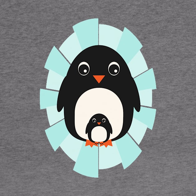 Baby and daddy penguins by HelenDesigns